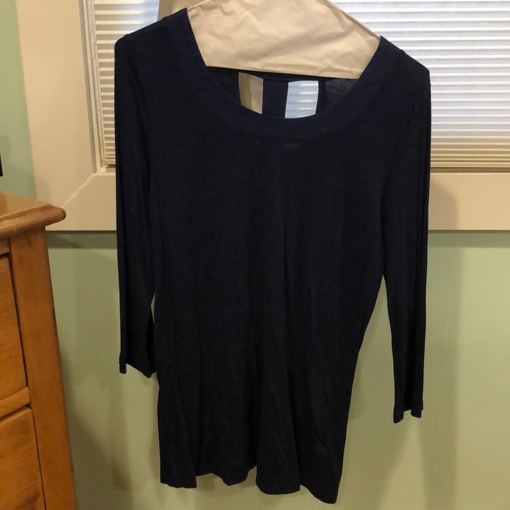 Blue long sleeve blouse